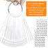 JASSINS 50 Pcs Nail Swatch Sticks with Ring, Numbered Tips for Nail Art Polish Practice