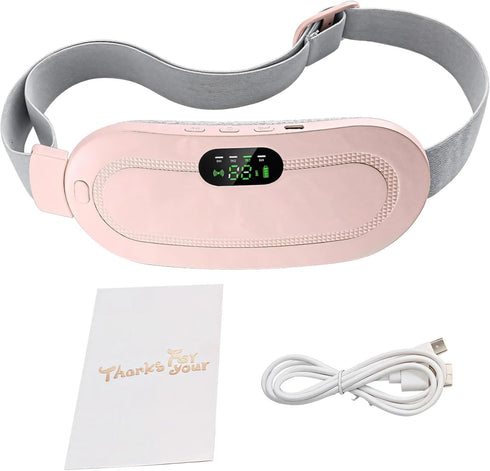 wkao Warmher USB Rechargeable Menstrual Heating Pad, Wireless, Fast Heating, Adjustable Temperature Control,