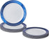 SILVER SPOONS Elegant Disposable Plates - (10 Piece) Heavy Duty Dessert Set 7.5”, Fine Dining Plastic Dishes, Blue