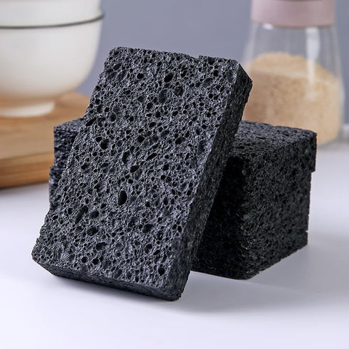 12-Pack Non-Scratch Scrub Sponges for Dishes, Cleaning Sponges for Kitchen and Home (Black)
