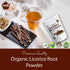 Organic Licorice Root Powder (Mulethi), Natural Expectorant for Making Candies and Baking, Resealable Pouch of 8 oz