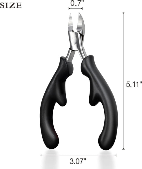Toenail Clippers, Professional Thick & Ingrown Nail Clippers for Men & Seniors, Podiatrist Recommended Stainless Steel