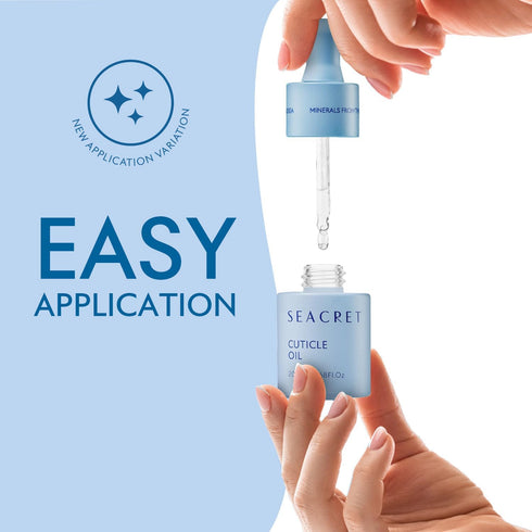 SEACRET CUTICLE OIL: Dead Sea Mineral Nail Care Treatment with Calendula, Argan, Jojoba, Sweet Almond, & Grape Seed Oils, and Vitamin E, Protects and softens All Nail Types, Made in Israel (20ml)