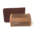 Wooden Beard Comb with PU Leather Case - Pocket Comb for Men, Fine & Coarse Teeth Grooming