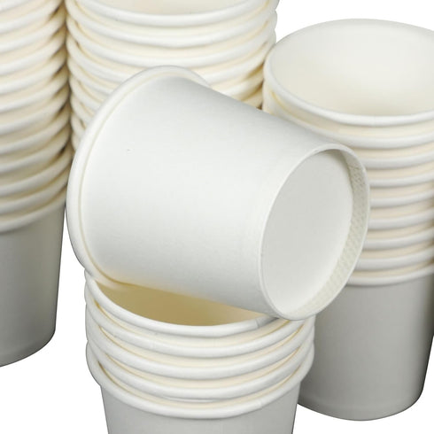 VERDANVERSE 100pcs 1.7Oz Small Disposable Mouthwash Cups White Paper Rinse Cups for Bathroom and Beverage Sampling