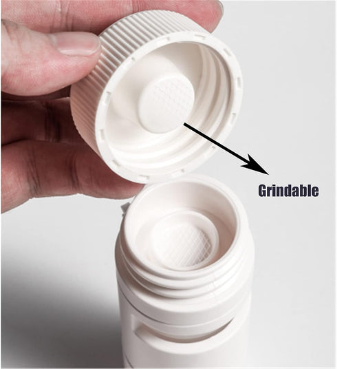Lohat 7 Weekly Pill Organizer, AM PM Grindable Pill Box with Detachable Pill Case to Hold Medicine, Vitamins