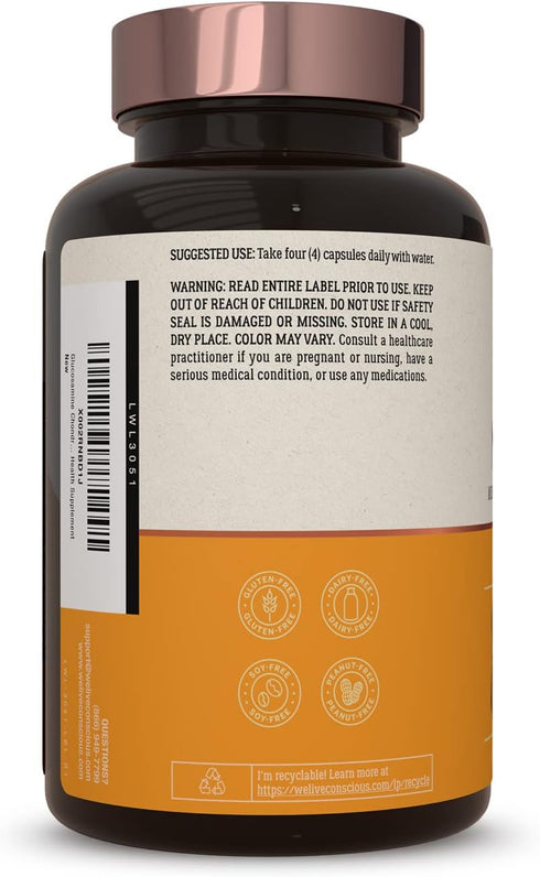 Live Conscious Glucosamine Chondroitin with MSM, Joint Health Supplement with Hyaluronic Acid