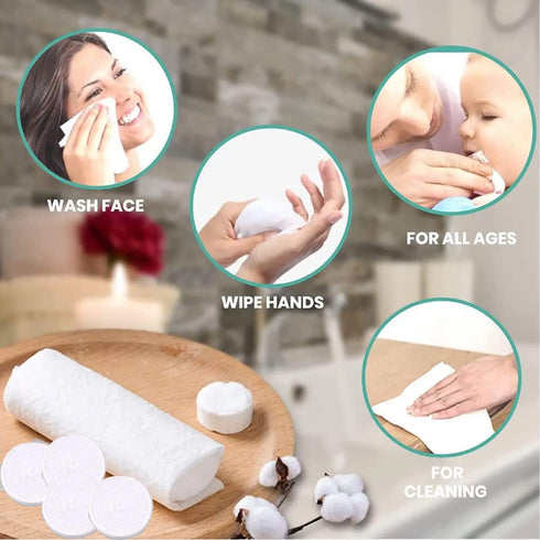 Portable Compressed Towels, 100 PCS Mini Magic Coin Tissues, Disposable Napkins for Camping, Home, Travel, Sports