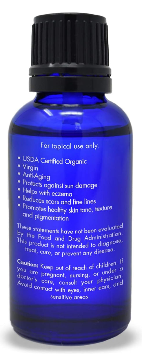Zongle Therapeutics Organic Rosehip Oil for Face, Cold Pressed – 100% Pure, for Skin and Hair, 1 OZ