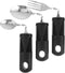 Beavorty Adaptive Utensils, 3pcs Curved Spoon Fork Set with Non-Handles for Elderly with Hand Tremors