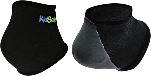 KidSole Gel Heel Strap for Kids with Heel Sensitivity, Plantar Fasciitis (Teenager Sizes 6-8, Black)