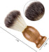 Men's Shaving Cream Brush - Wet Shave Brush with Wood Handle, Professional Hair Salon Tool Gifts for Men