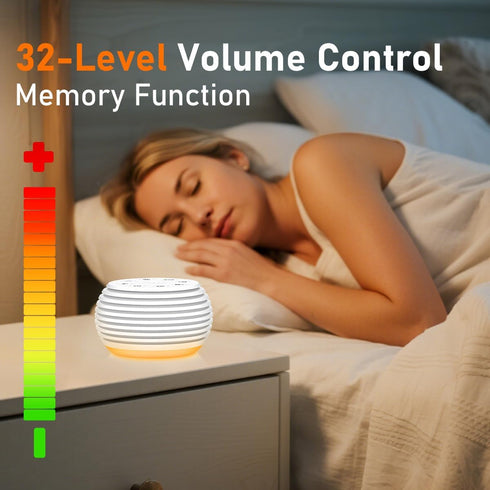 SleeZOO 30 32 5 12 Portable Sound Machine White Noise Machine Sleep Machine with Soothing Sounds Volume Levels Timers