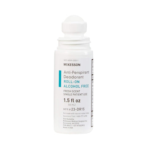 McKesson Antiperspirant Deodorant Roll-On Stick, Mini Travel Size, Alcohol-Free, Fresh Scent, 1.5 fl oz