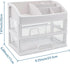 Toguma Cosmetic Storage Box Cosmetic Display Cabinet Bathroom Dressing Table Organizer with 3 Drawers and 1 Tray Makeup Organizers for Counter (White) by Toguma