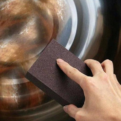 UrbanHui Sponge Emery Brush Eraser for Effective Rust Removal and Cleaning in Kitchen, Descaling Tool with Alumina