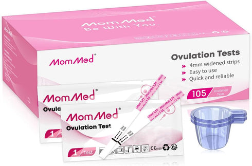 MomMed Ovulation Test Strips, 105 LH Ovulation Predictor Kit with 105 Collection