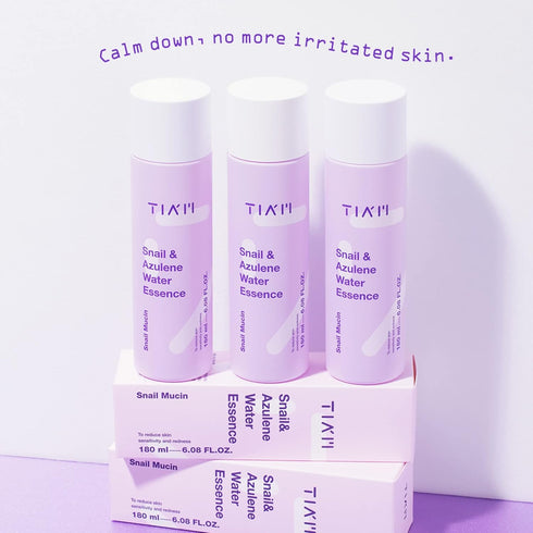 TIAM Snail & Azulene Water Essence, Hydrating Toner with Snail Secretion Filtrate, 6.1 fl oz