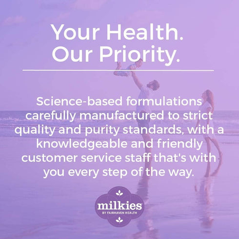 Milkies Fairhaven Health Nursing Postnatal Vegetarian Supplement for Breastfeeding Women, 1 Month Supply