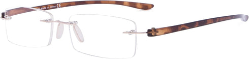 Eyekepper Small Lens Rimless Reading Glasses for Men and Women