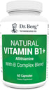 Dr. Berg Natural Vitamin B1 B6 B12 Complex - 60 Capsules with Essential B Vitamins for Men & Women