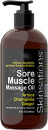 Skinsations Sore Muscle Massage Oil with Arnica Montana - Naturally Warming Capsicum,