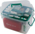 Lesbin Clear First Aid Box Organizer with Compartments, Plastic Family Medical Supplies Storage Box