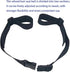 Two-Piece Wheelchair Safety Strap Seat Belt Adjustable Anti-Fall Size-Suitable Adjustable Universal Harness with Buckle Patients Strap Chair Medical Seniors Disable Prevent Sliding Belt(1set Black)