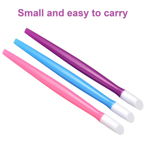 Yaomiao 50 Pieces Rubber Nail Cuticle Pusher, Bulk Plastic Handle Nail Art Tools for Men and Women