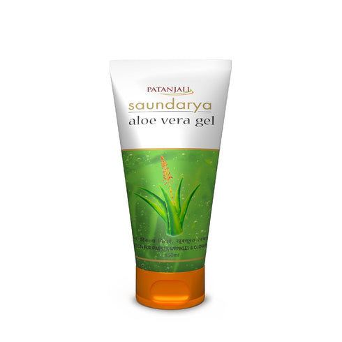 Patanjali Aloe Vera Gel 150ml - Saundarya Moisturizer for Oily Skin with Vitamin E