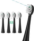 Replacement Brush Heads for WaterPik Sonic-Fusion 2.0 Flossing Toothbrush, 4 Count, Black with Covers