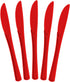 Exquisite Heavy Duty Red Plastic Knife, 50 Pcs BPA Free Disposable Cutlery for Parties