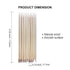 Orange Sticks for Nails, 200pcs Wooden Cuticle Pusher Sticks 4.5 inch for Manicure & Pedicure