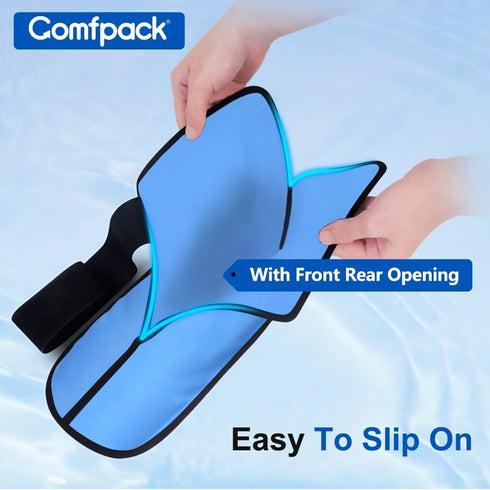Foot Ankle Ice Pack Wrap, 2 Packs Reusable Gel Ice Pack for Foot After Surgery, Pain Relief for Plantar Fasciitis,