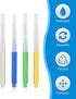 Interdental Brush, 80 Count, Braces Brush for Dental Hygiene, Flossing Tools in 4 Colors & Sizes