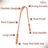 Set of 2 Pure Copper Metal Tongue Cleaner Pack, Easy to Use Ayurvedic Tongue Scrapers for Better Oral Hygiene