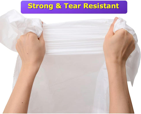 4 Gallon Trash Bags, Lavender Scented, 200 Count, White Bathroom Garbage Bags, Mini Wastebasket Can Liners