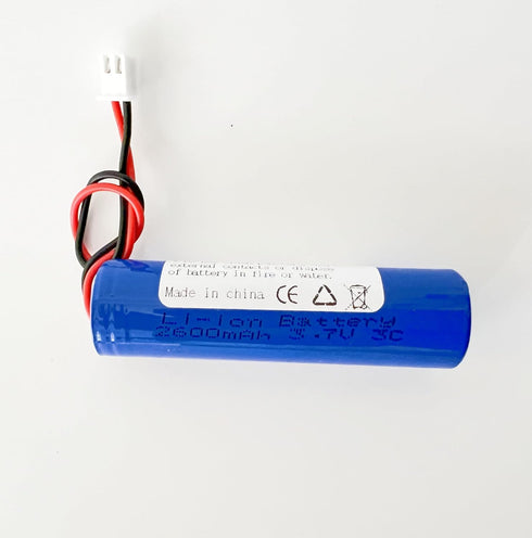 1pc 3.7V 2600MAh 1S1P ICR18650 Rechargeable Lithium-ion Battery JST XH 2.54 Plug for Electronics,Toys, Lighting,Croove Voice Amplifier Battery (1x 18650 jst-XH, 9.62Wh/2.6Ah, 1S1P)