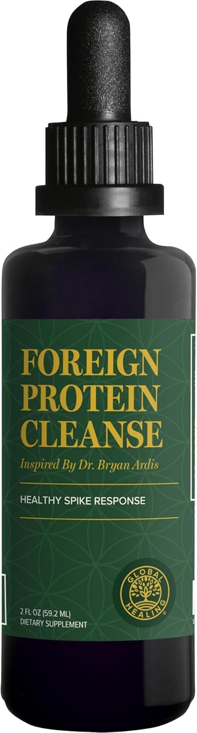 Global Healing Foreign Protein Cleanse - Spike Protein Detox with Nattokinase Supplement Alternatives - 2 Fl Oz for