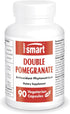 SuperSmart Double Pomegranate Extract Supplement, 90% Ellagic Acid, 90 Vegetarian Capsules