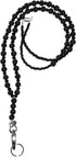 Beaded Essential Oils Diffuser Lanyard, Black Lava, 34" for ID Badge Card Holder, Teacher Gift, Nurse
