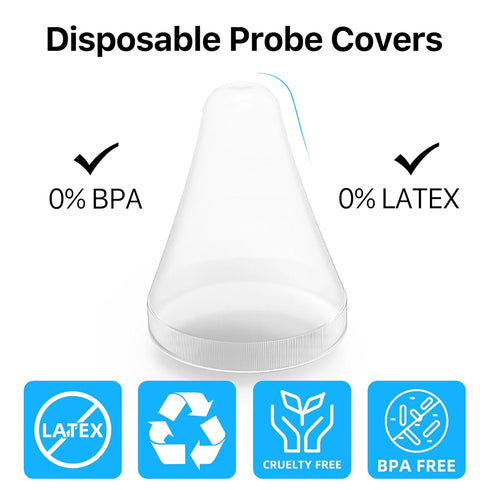 96 Counts Ear Thermometer Probe Covers, Disposable Caps for Femometer Family 1015