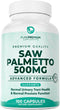 PurePremium Saw Palmetto 500 mg for Men/Women – Maximum Strength Extract, 100 Tablets