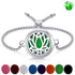 Popeoiuh 8 Essential Oil Diffuser Bracelets for Women Aromatherapy Lotus Locket Bracelet Adjustable Jewelry with Color