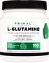 Primal L-Glutamine Powder (500 Grams, 100 Servings) | Pure Unflavored Glutamine Amino Acid for Sport & Workout Support