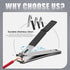 WOAMA Manicure Set, 10 in 1 Pedicure Kit Nail Clippers with Black Bag, Manicure Tools for Women and Men