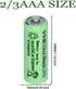8 Packs Ni-MH 2/3AAA 1.2v 300mah Rechargeable Batteries Button Top 3A Battery (They are not AAA Size Batteries)