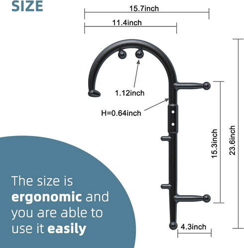 KEINE MARKE Back and Neck Massager Trigger Point Massage Tools Massage Cane for Pain Relief and Self Massage Hook