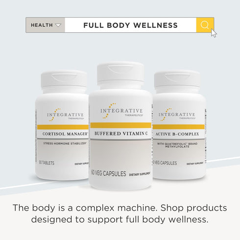 Buffered Vitamin C Capsules 1,000 mg - Immune Support Supplement - Integrative Therapeutics - 60 Vegan Capsules
