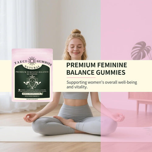 Taeci Gummies 60 Gummies (30-Day Pineapple Feminine Balance for Women Probiotics for pH & Vaginal Health, Supports Odor